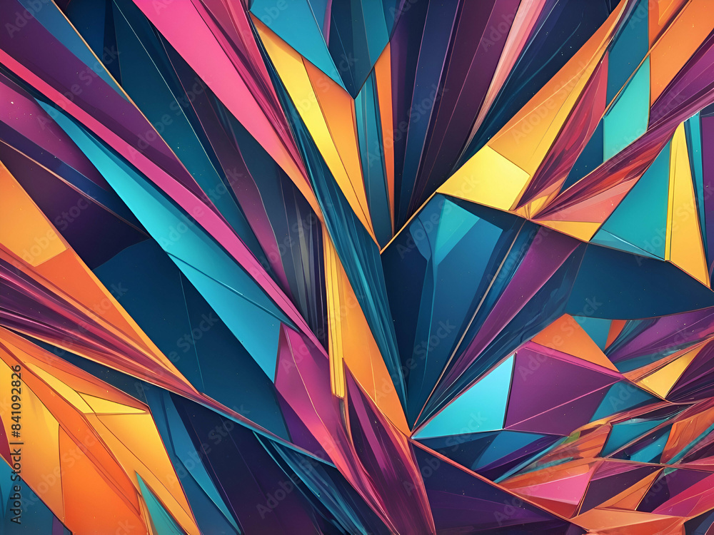 Poster abstract wallpaper. diagonal geometric vibrant colored pattern. polarized light in microscopic view 