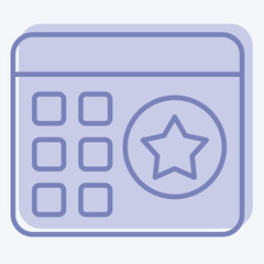 Icon America Memorial Day. related to America symbol. two tone style. simple design illustration