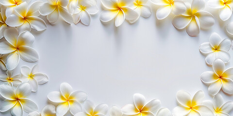 frangipani flower frame