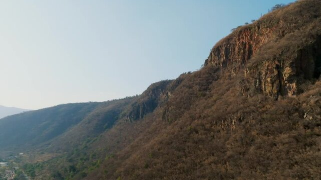 A Picturesque Vista of the Mountains in Tamazula de Gordiano, Jalisco, Mexico - Drone Flying Forward