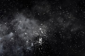 Black Background With Scattered White Scratches And Dust