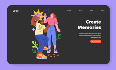 YOLO concept Flat Vector illustration.