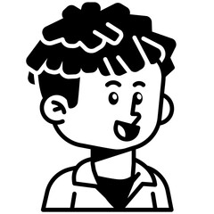 dreadlocks hair man Black Fill Icon