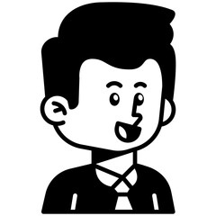 Businessman Black Fill Icon