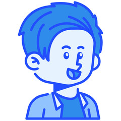 Male actress Blue Color Icon