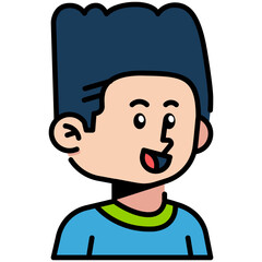 Man wearing cap Filled line Icon