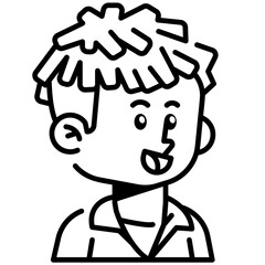 dreadlocks hair man Line Icon