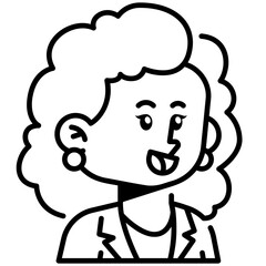 Businesswoman Line Icon