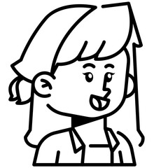 Woman wearung hairband Line Icon