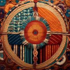 Naklejka premium Harmonious Composition of Textures and Patterns, Generative AI