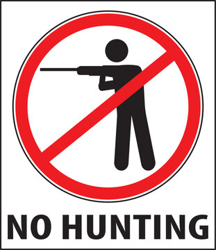No hunting allowed sign vector.eps