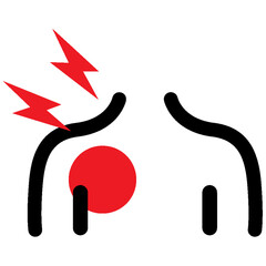 body pain part of body and bone transparency background