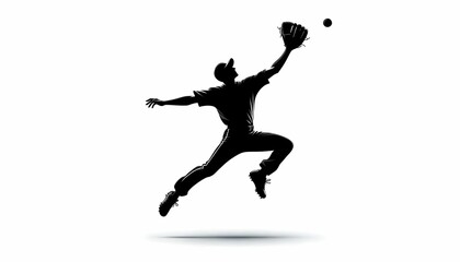 Fototapeta na wymiar Shadow of a baseball player