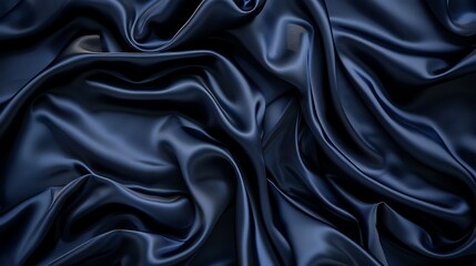Fototapeta premium A close up of a black fabric. Navy blue color