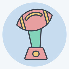Icon Trophy. related to Rugby symbol. color mate style. simple design illustration