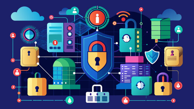 The Visual Language of Cybersecurity Decoding Locks and Digital Grids mobile protection
