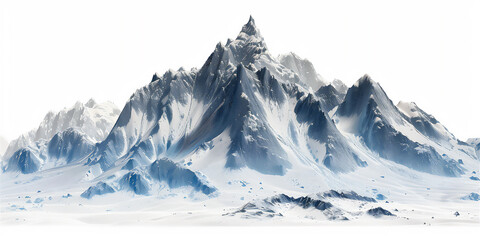 Naklejka premium snow mountain illustration isolated on white