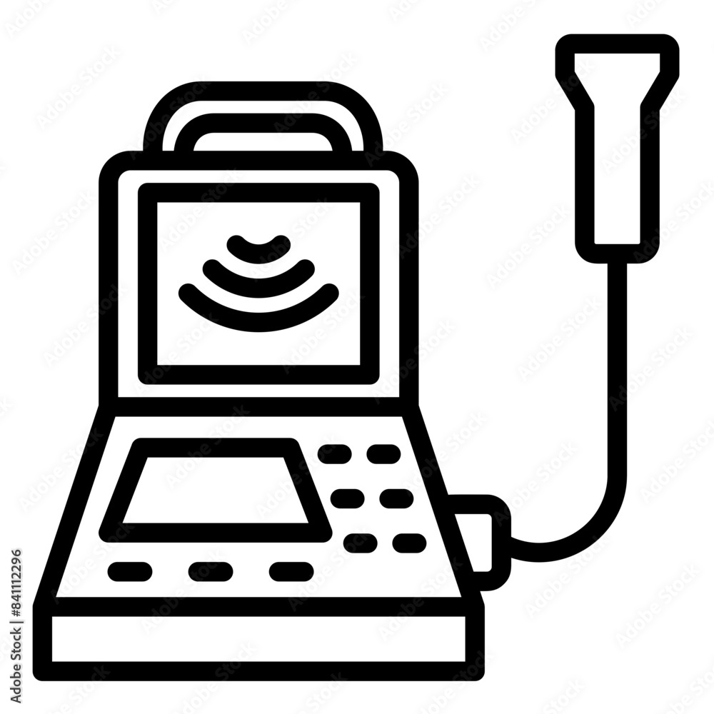 Poster Ultrasound Machine Icon