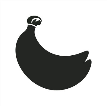 recommend clip art: Banana silhouette vector illustration with White Background