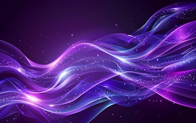 A purple and pink light lines. Purple background