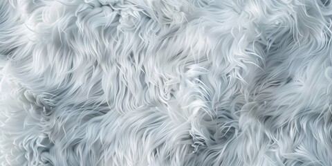 Abstract White Fur Texture with Swirling Patterns