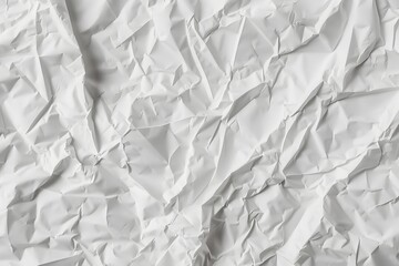 Obraz premium Crumpled White Paper Texture Background