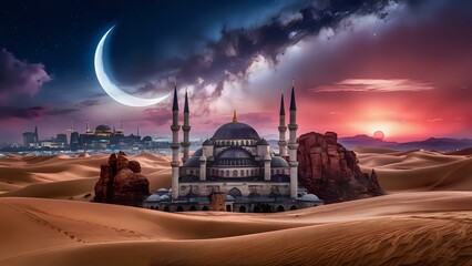 Obraz premium Desert Sanctuary at Twilight