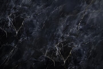 Elegant Black Marble Texture with Veins