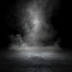 Image of A smoke and light in a dark room or stage background for product placement printed on Printed Glass Splashbacks