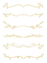 Obraz premium Floral line divider border illustration 