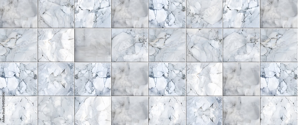 Wall mural Seamless White Marble Tile Pattern