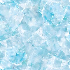 Obraz premium Seamless Watercolor Texture of Blue Frozen Ice
