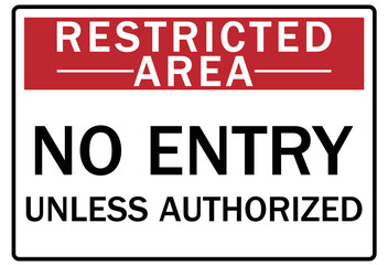 Unauthorized persons keep out sign