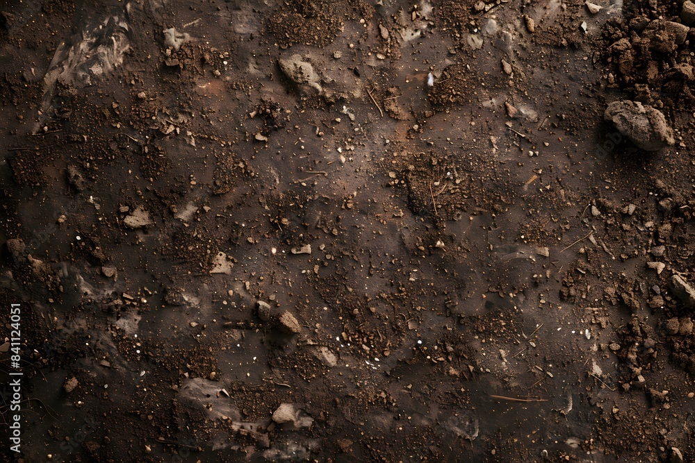 Canvas Prints Top View of Brown Dirt Texture - Realistic Photography