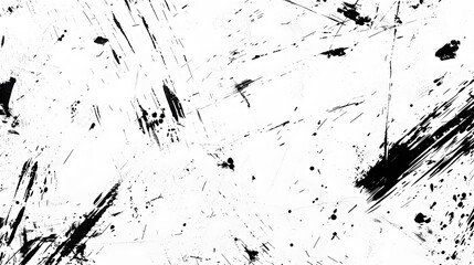 Abstract Grunge Texture with Black Ink Splashes