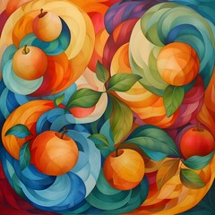 Whimsical Waltz of Contrasting Fruits Symbolizing Harmony