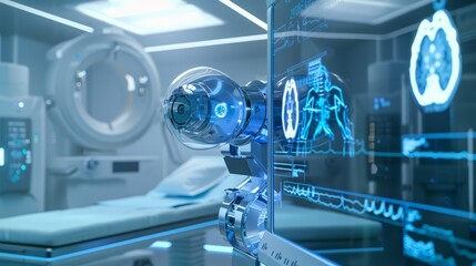 AI Diagnostic Second Opinion: Modern Medical Monitor Display