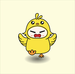 cute baby chick vector design illustration line art. Eps 10