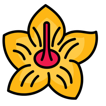yellow flower blossom icon clip art preview