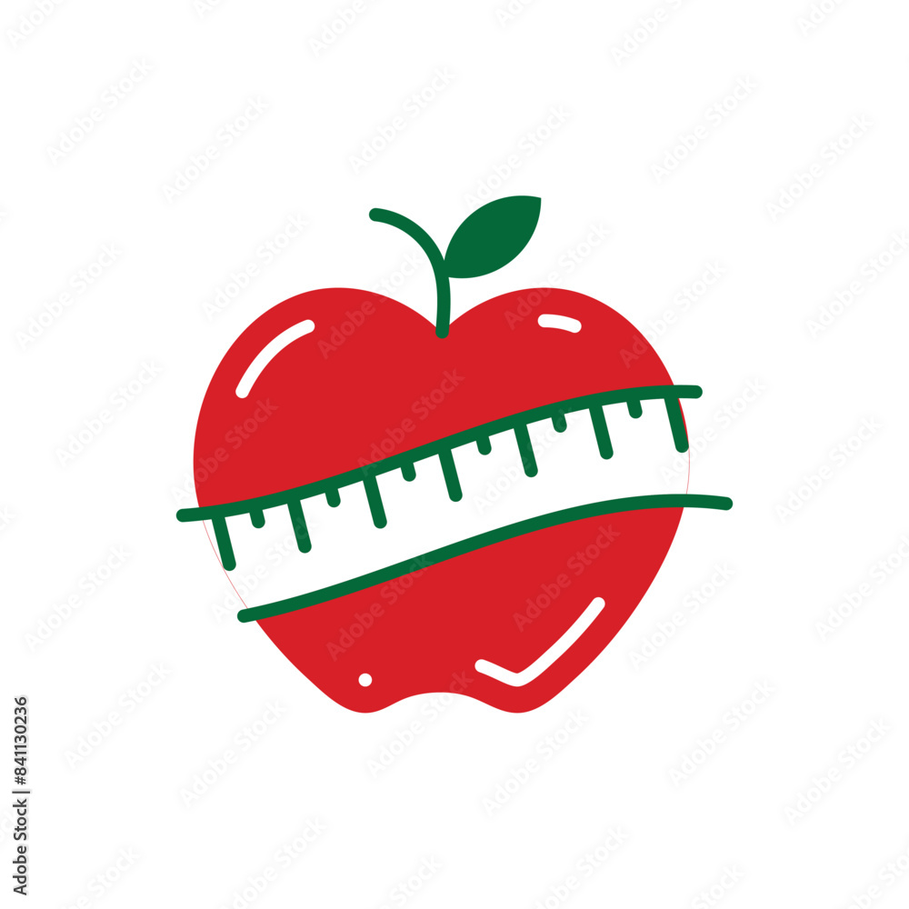 Canvas Prints apple measurement tape logo icon