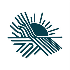 solar system logotype vector illustration with a White Background