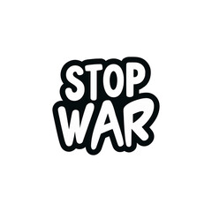 stop war text sticker tshirt vector illustration template design