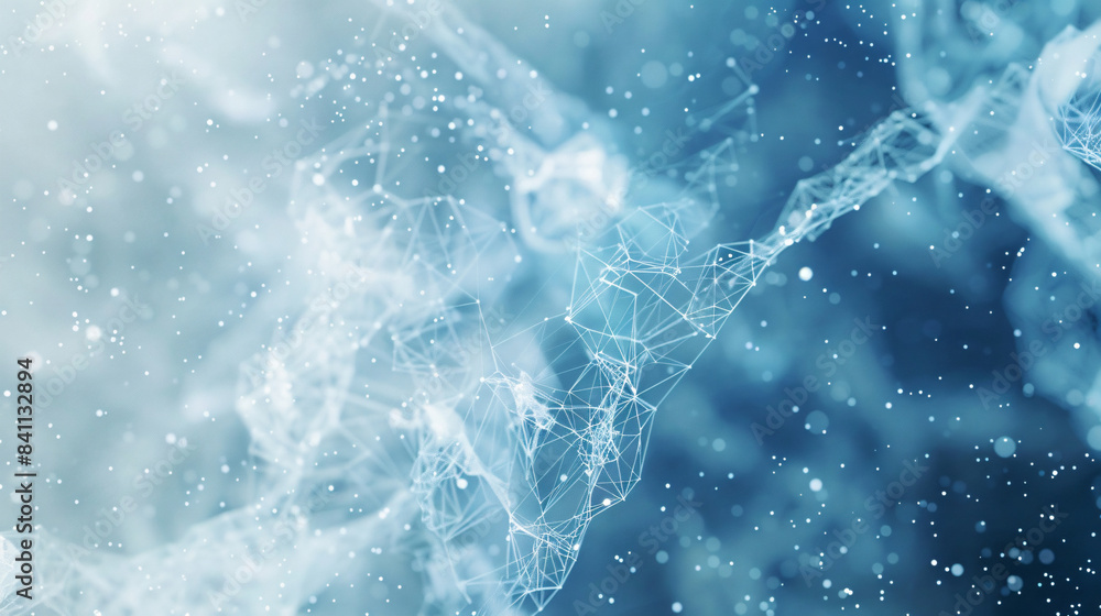 Poster abstract blue and white network for technology background with copy space text for website