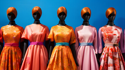 Boutique Blooms - Asian Lawn Delights on Stylish Dress Forms