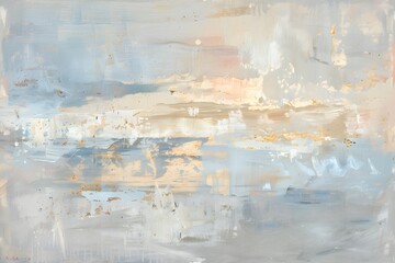 Abstract Golden Hour Landscape Painting