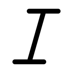 italic text format line editorial icon