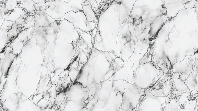 High-resolution white marble texture background with elegant black veins, ideal for interior design, countertops, and wall cladding.