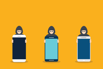 Hacker stealing confidential data, personal information and credit card detail. Hacking concept.	