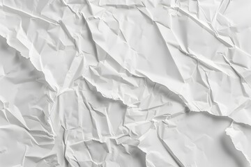 Obraz premium White Crumpled Paper Texture Background