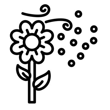 flower blowing in the wind outline clip art preview